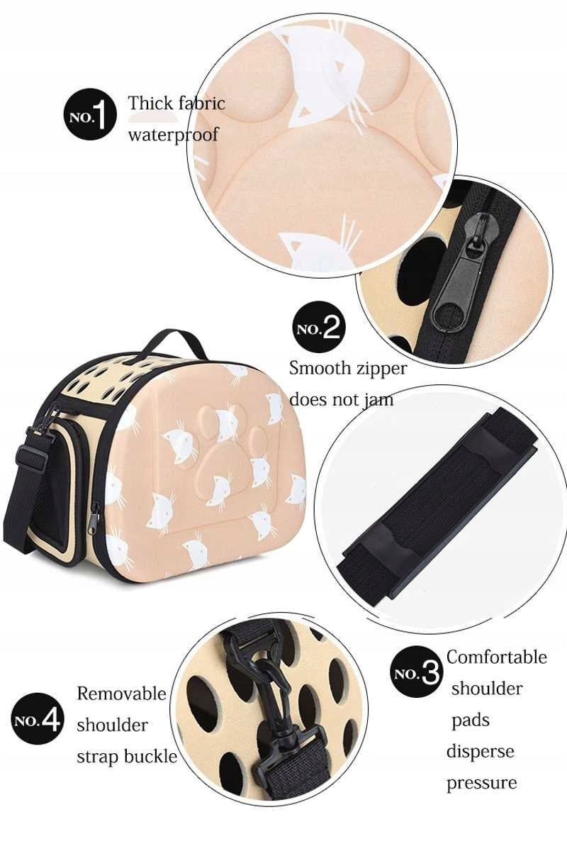 STURDY Transporter for Cat Dog Rabbit Travel Bag for Animals GREY Build type for hand carrying for carrying on the shoulder front or side opening