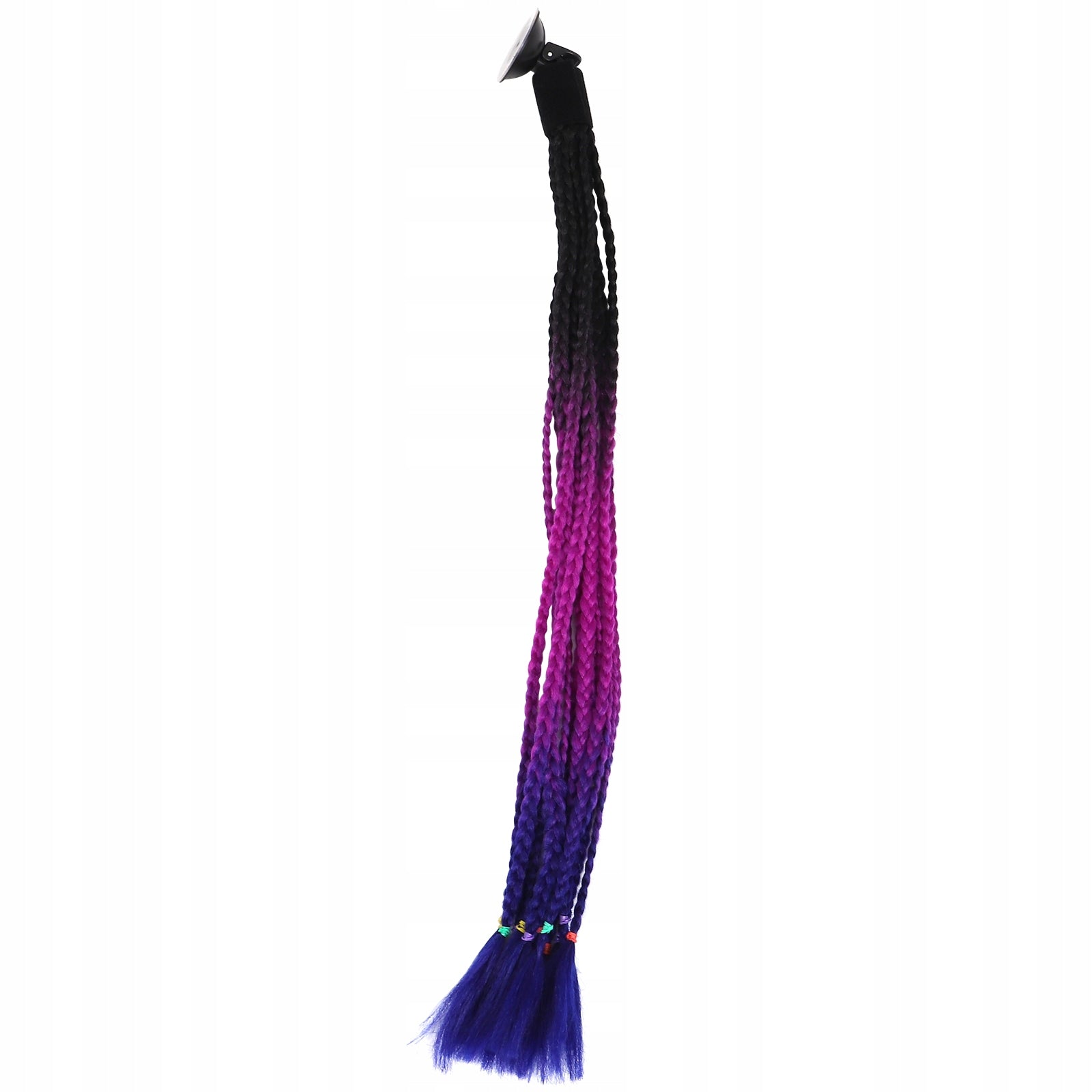 STYLISH BLACK ARTIFICIAL PONYTAIL BRAID FOR HELMET DECORATION