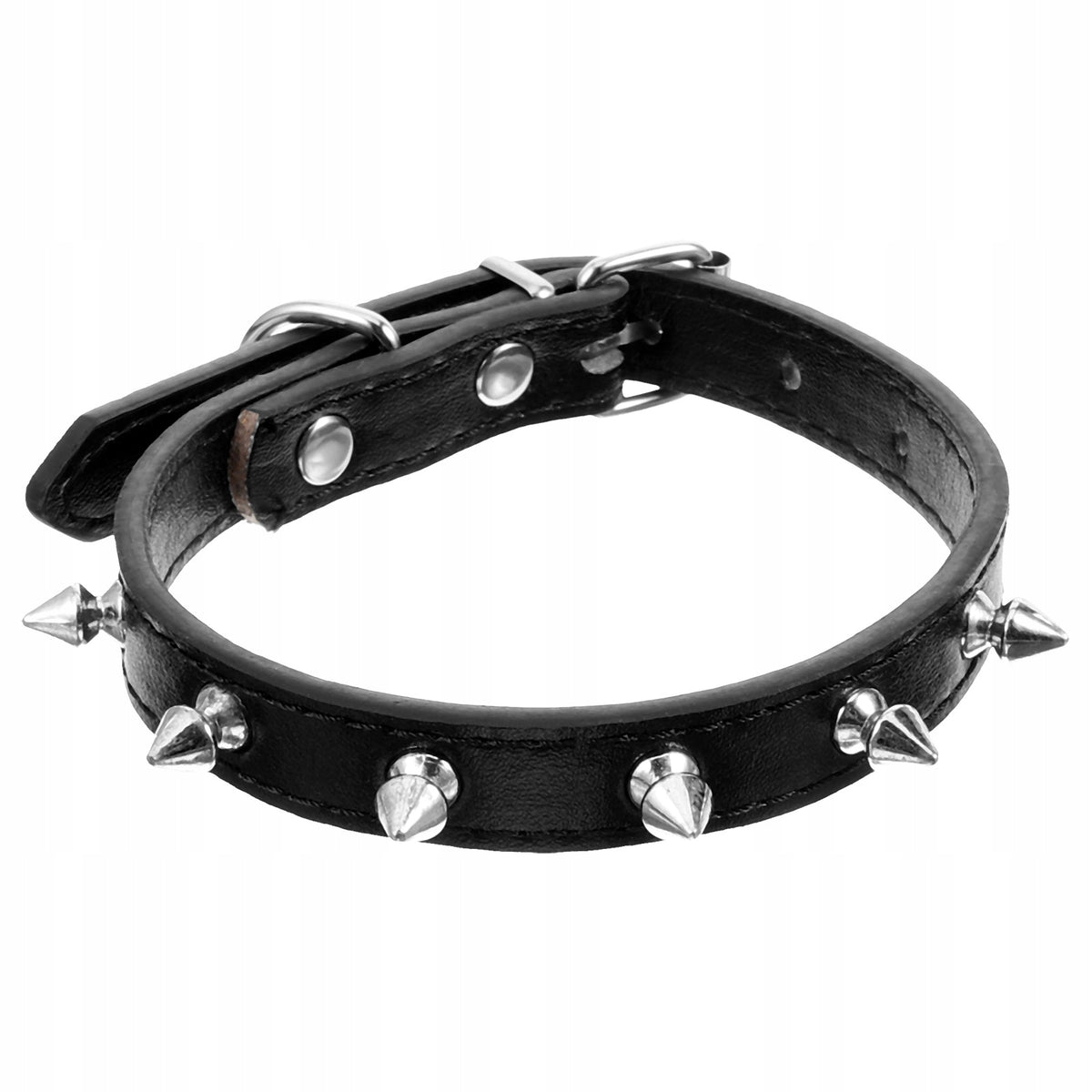 STYLISH BLACK COLLAR WITH STUDS FOR DOG AND CAT Manufacturer code NA