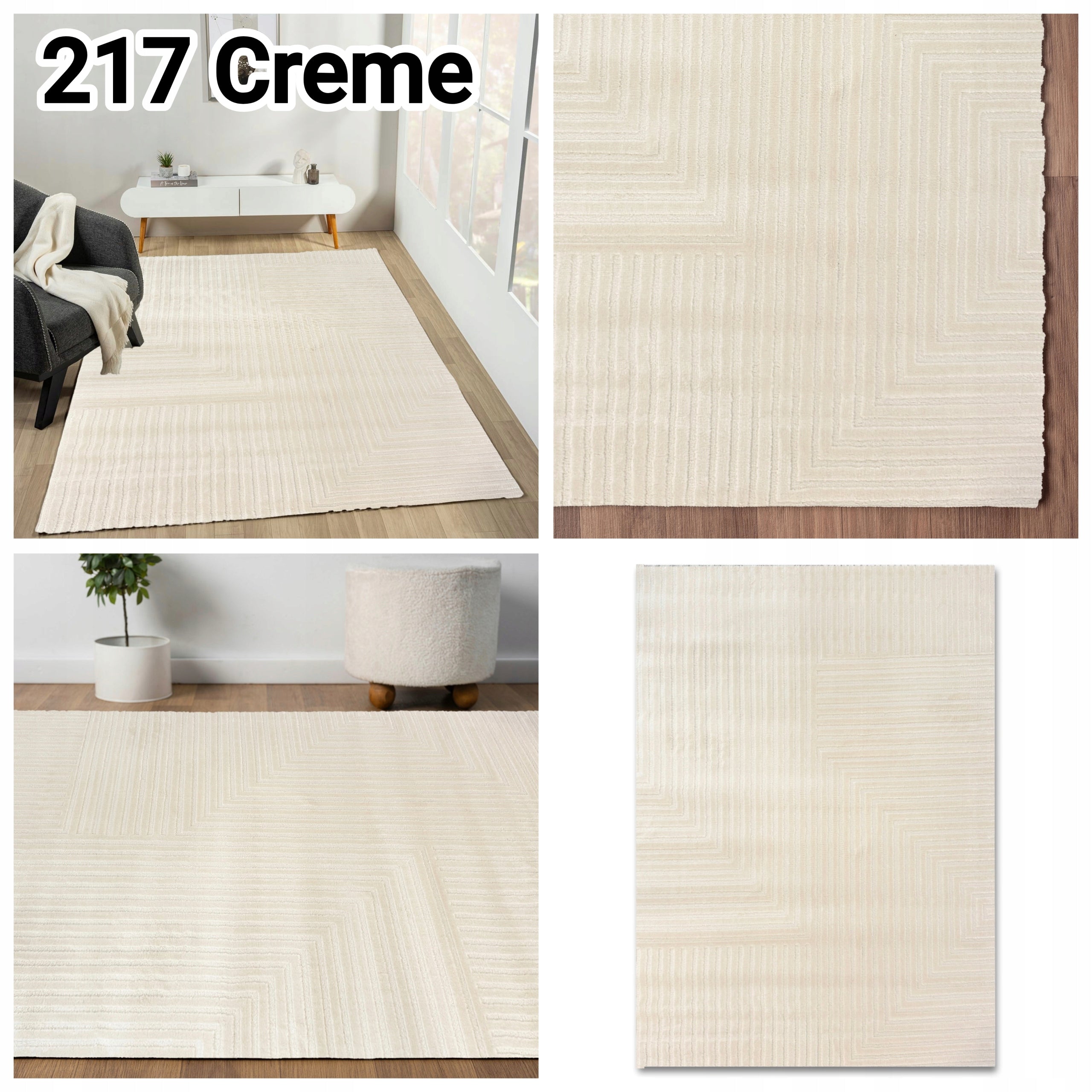 STYLISH CREAM DURABLE LIVING ROOM RUG 120x170 PREMIUM GREY VARIOUS DESIGNS Color beige