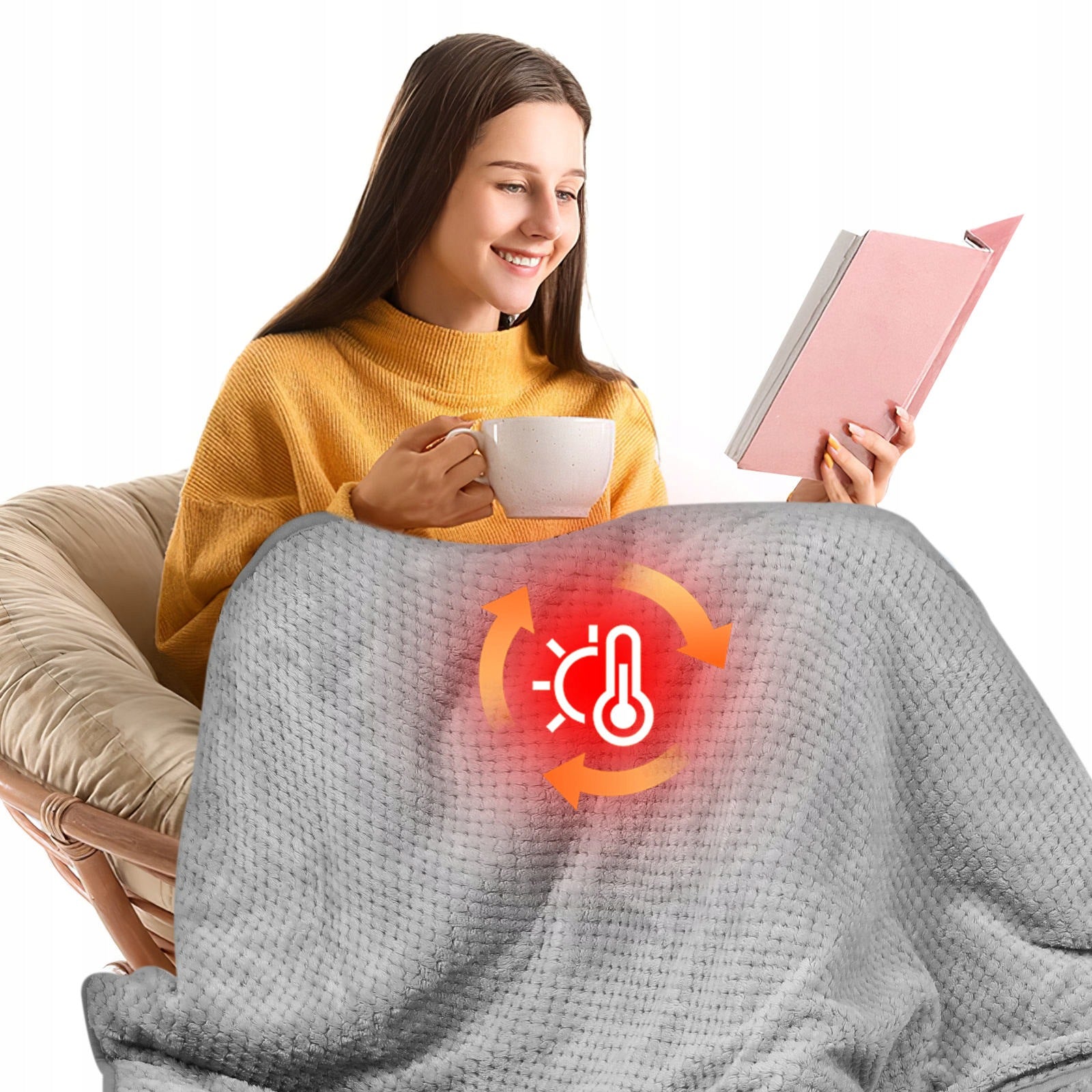 STYLISH GRAY SINGLE ELECTRIC BLANKET FLANNEL FOR COZY WINTER NIGHTS