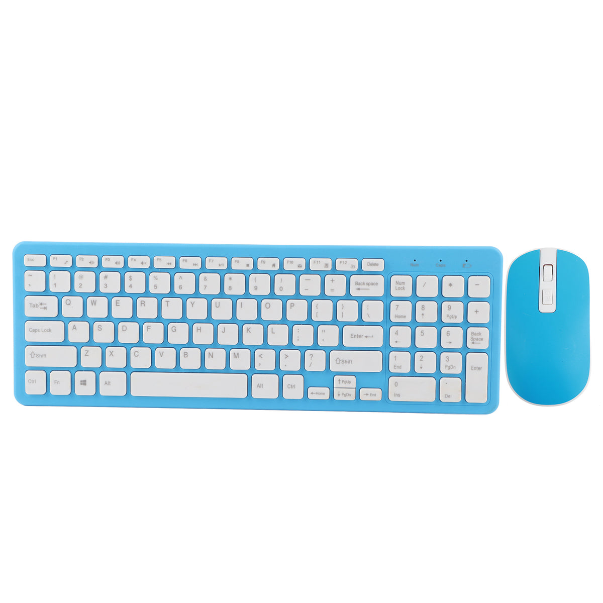 STYLISH WIRELESS MOUSE AND KEYBOARD BLUE