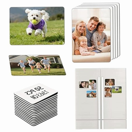 SUBLIMATION MAGNETS BLANKS SET OF 50 PCS DIY FOR PERSONALIZATION