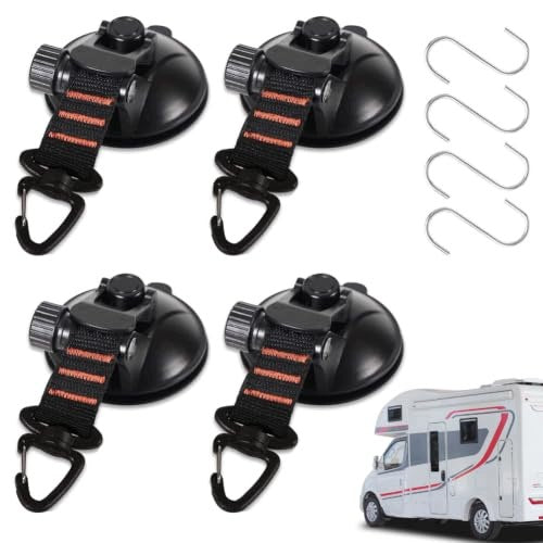 SUCTION CUP ANCHOR HOOK FIXING CAMPING TENT 4 PIECES TPU steel Brand no brand