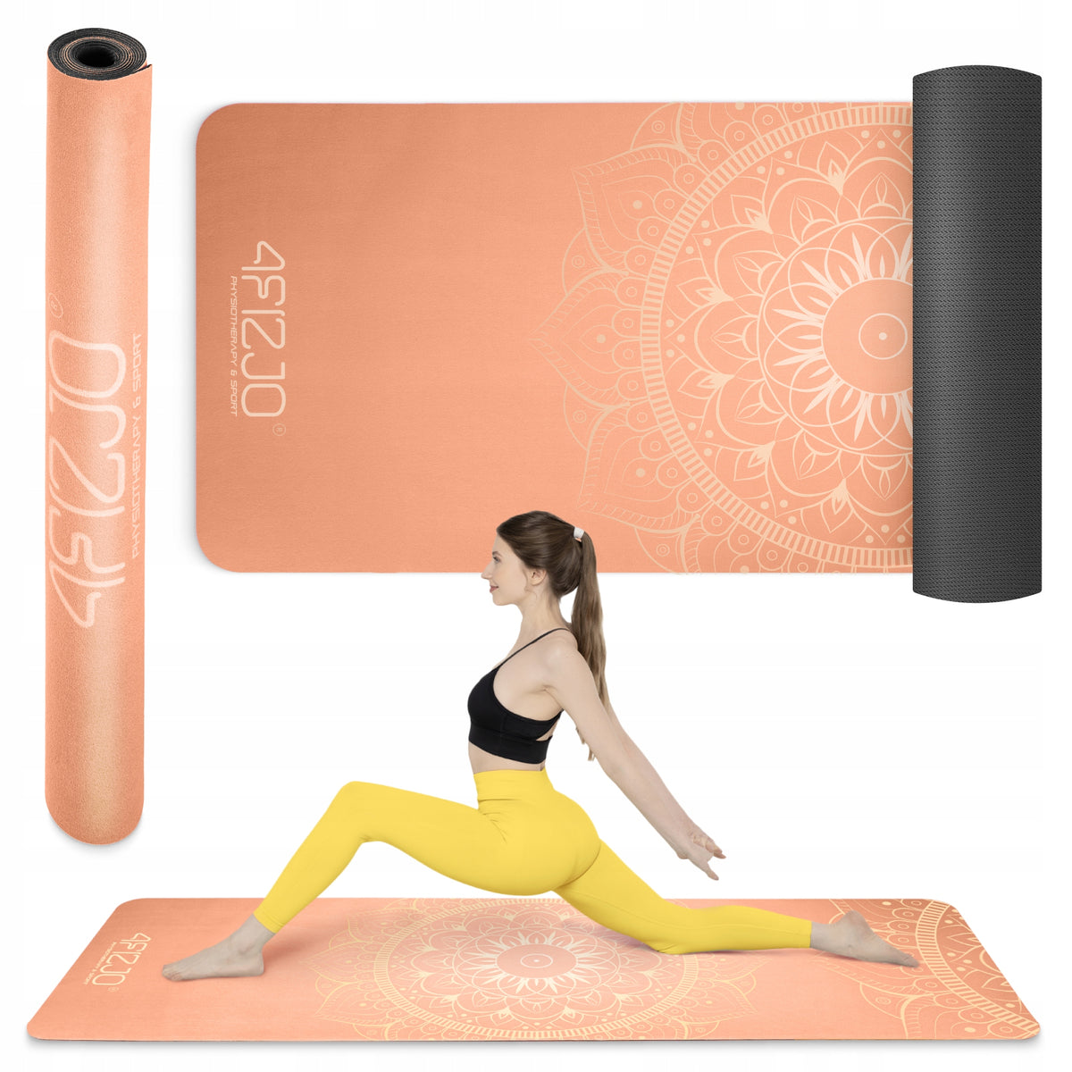 SUEDE MAT FOR YOGA AND EXERCISE FOR MEDITATION AND PILATES LIGHT SOFT 1,5 MM