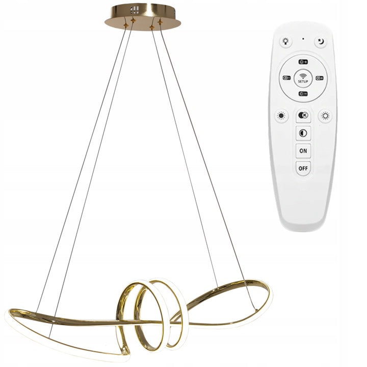Moderne LED-Deckenleuchte + Pilot App824-CP Gold 