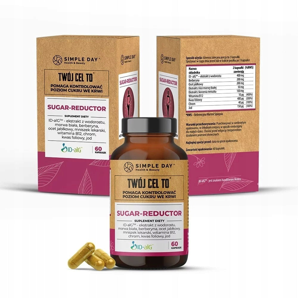 SUGAR REDUCTOR SLIMMING FAT REDUCTION SUGAR CONTROL Manufacturer code metabolizm witalność id-alg berberyna
