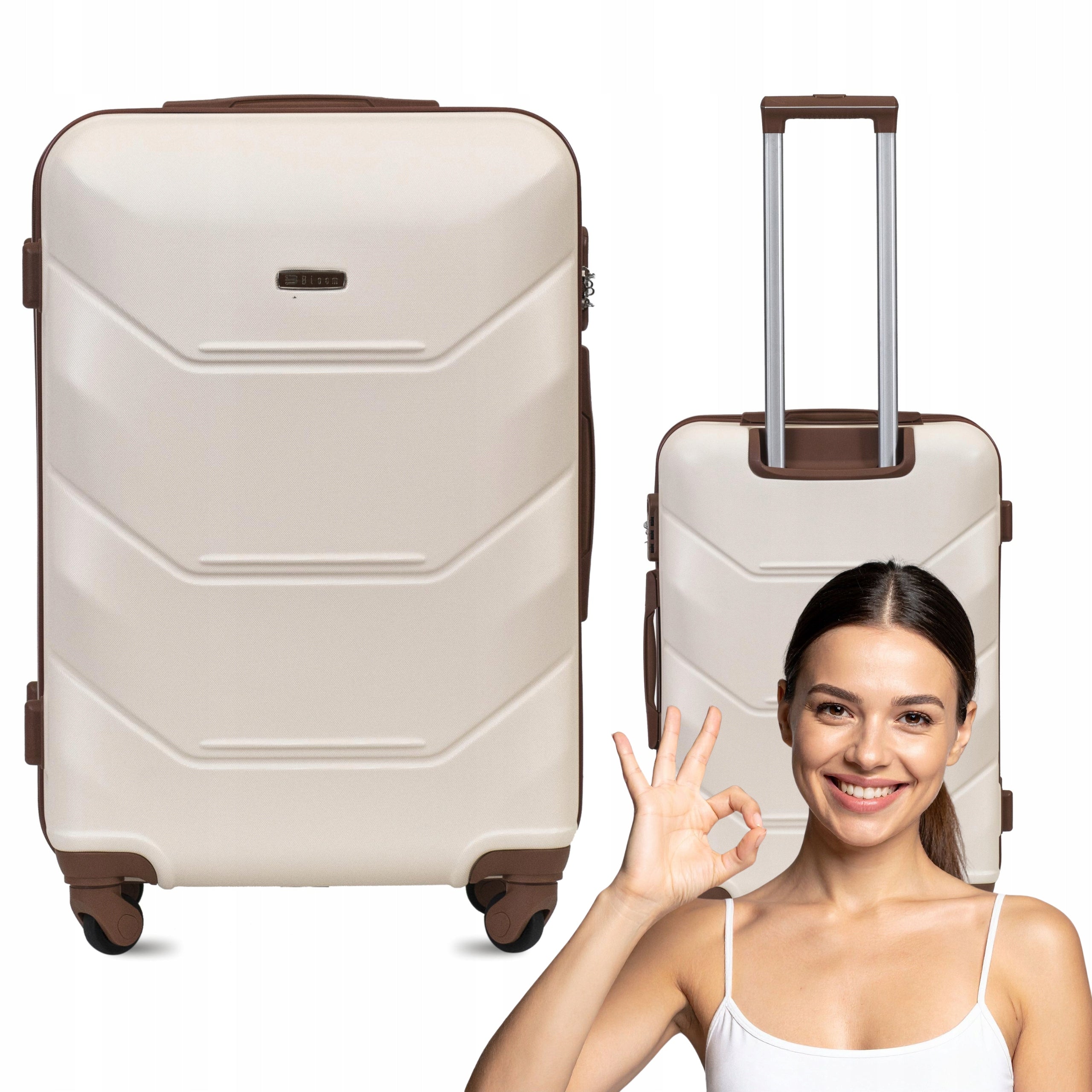 SUITCASE BLOOM XL " 24 " MEDIUM STRONG HARD ABS 13 COLORS PREMIUM