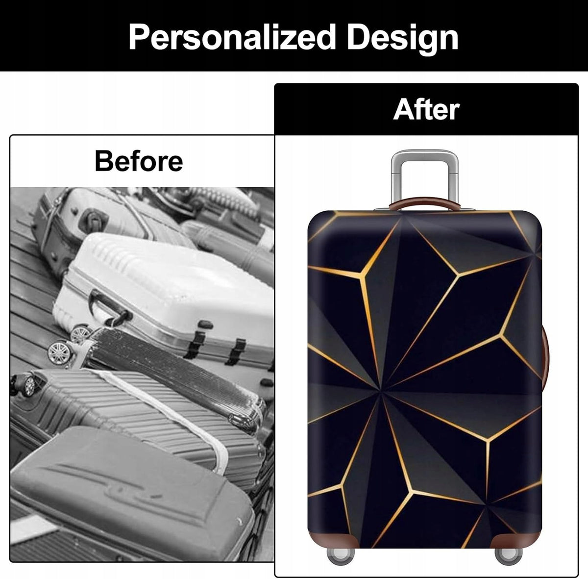 SUITCASE COVER 26-28 INCHES FLEXIBLE DUSTPROOF WATERPROOF Color transparent