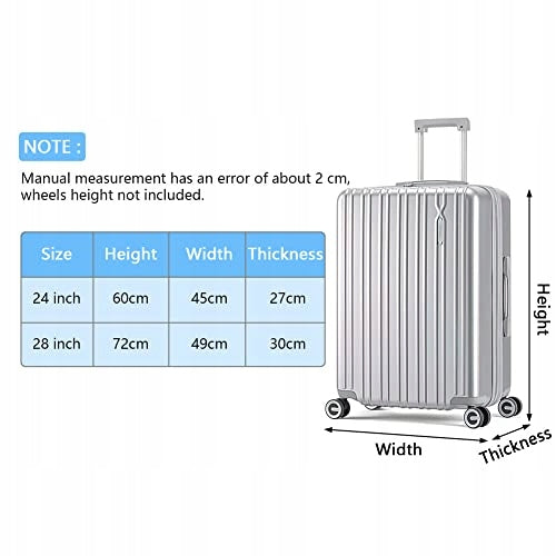 SUITCASE COVER 28 INCHES CLEAR PVC WATERPROOF PROTECTIVE Color multicolor