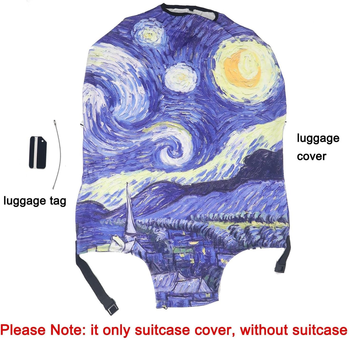 SUITCASE COVER FLEXIBLE 18-32" PROTECTIVE IS WASHABLE Color transparent