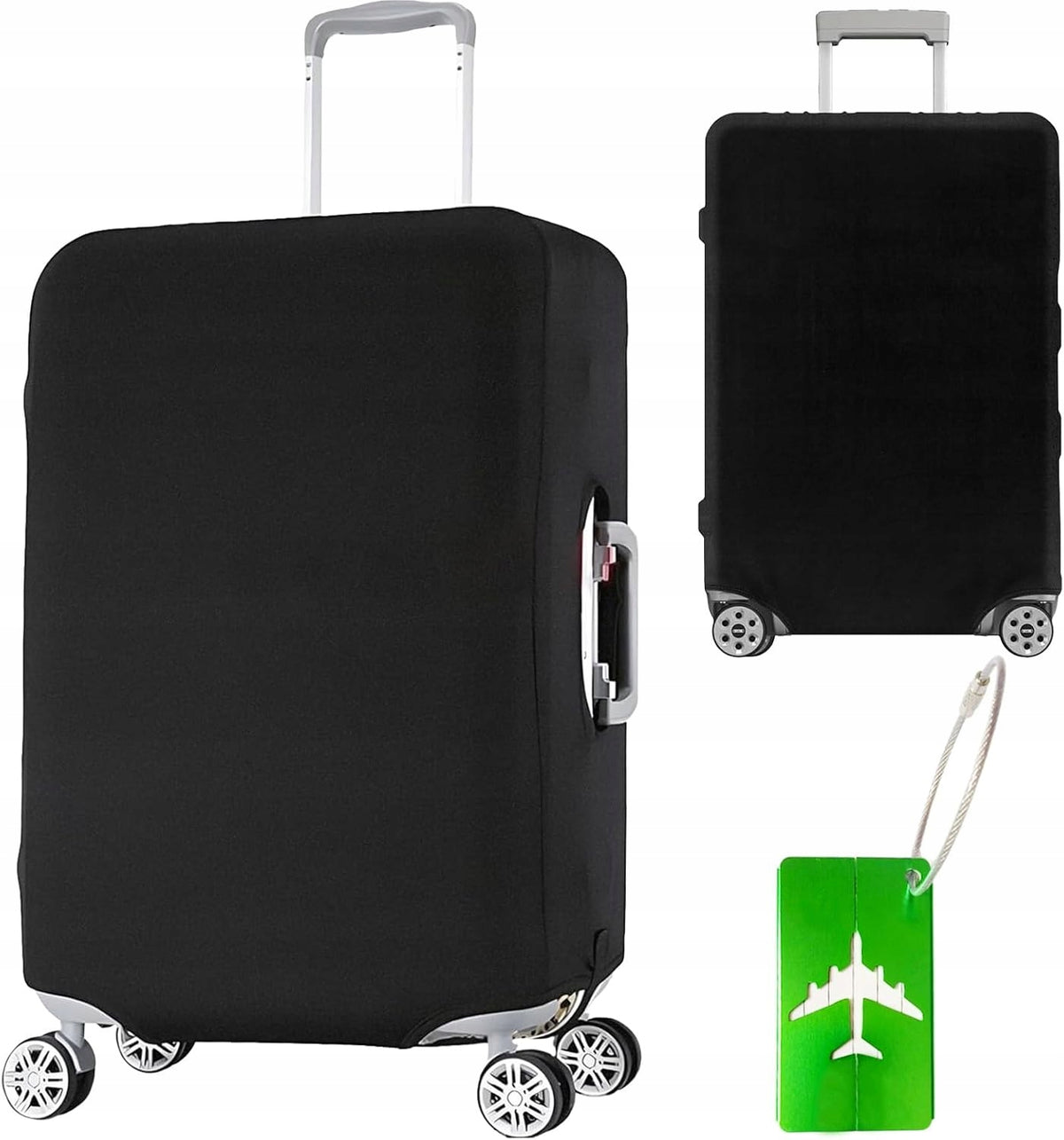SUITCASE COVER FLEXIBLE SCRATCH PROTECTION MARKER BLACK