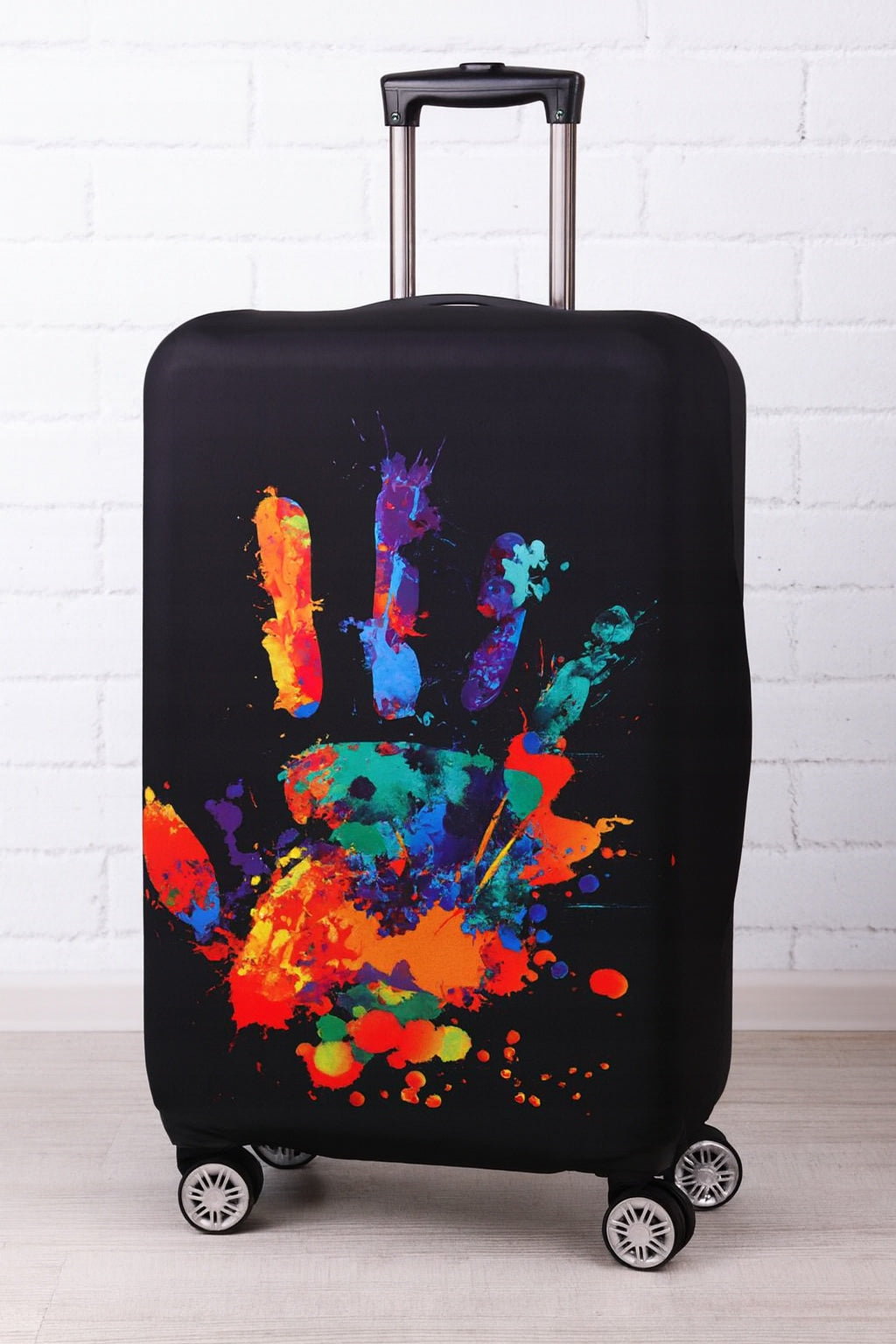 SUITCASE COVER MOTIF COLORFUL HAND PROTECTIVE CASE SIZE M Packaging status original