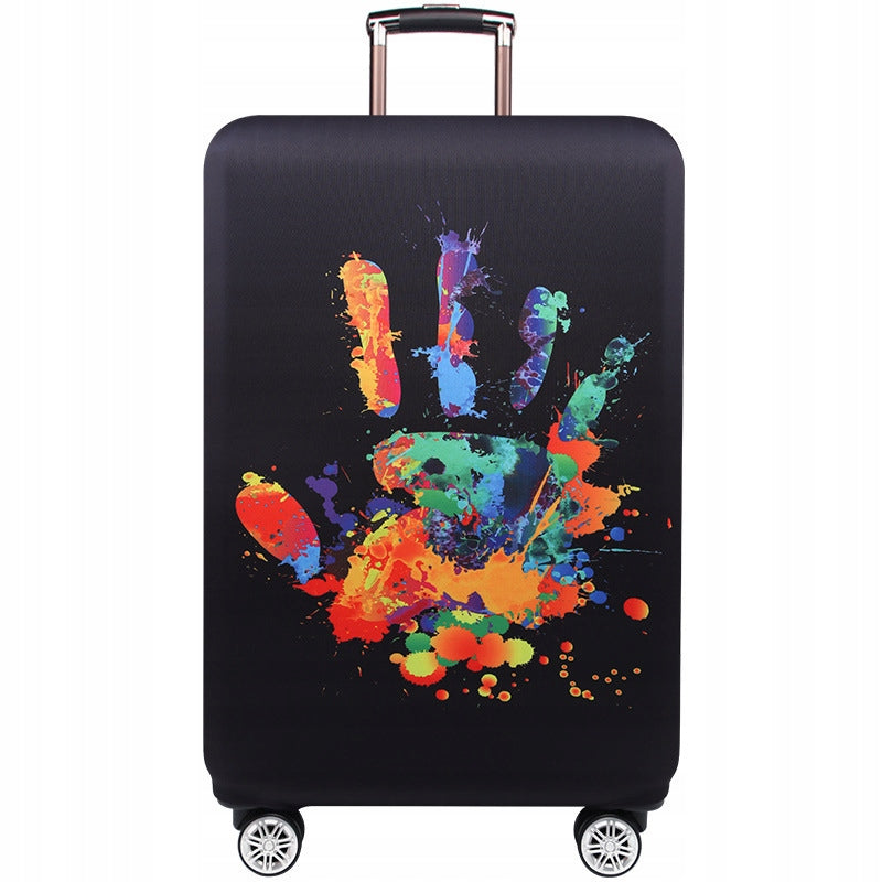 SUITCASE COVER MOTIF COLORFUL HAND PROTECTIVE CASE SIZE M