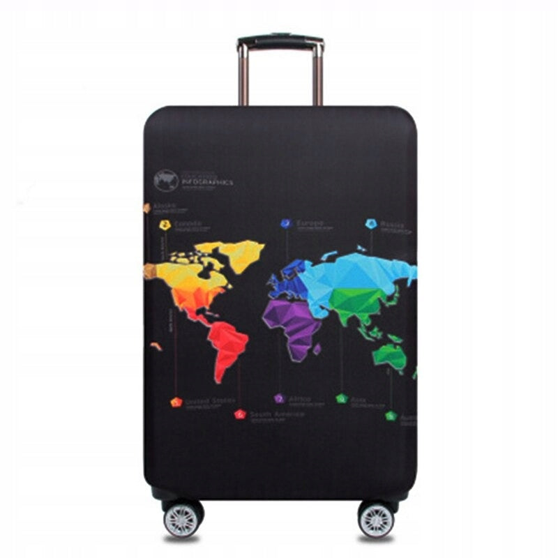SUITCASE COVER PROTECTIVE WORLD MAP LUGGAGE L Brand no brand