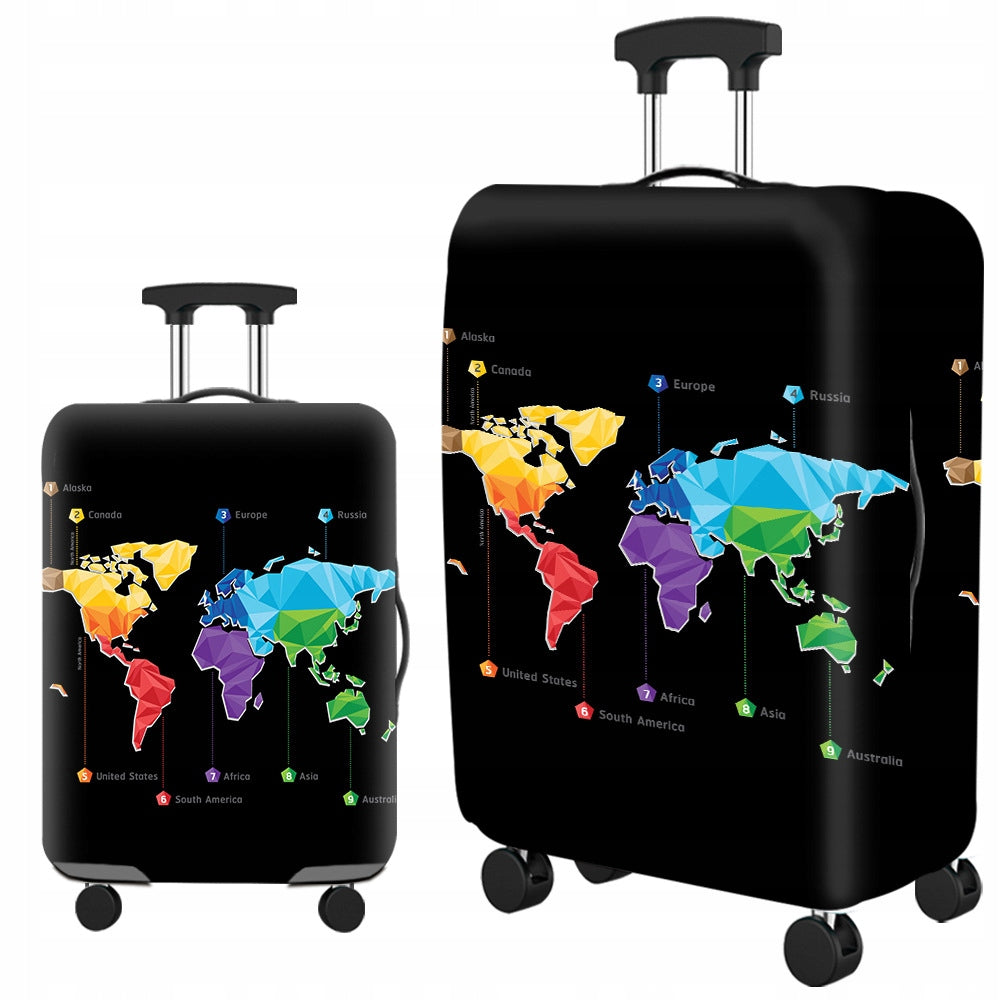 SUITCASE COVER PROTECTIVE WORLD MAP LUGGAGE L