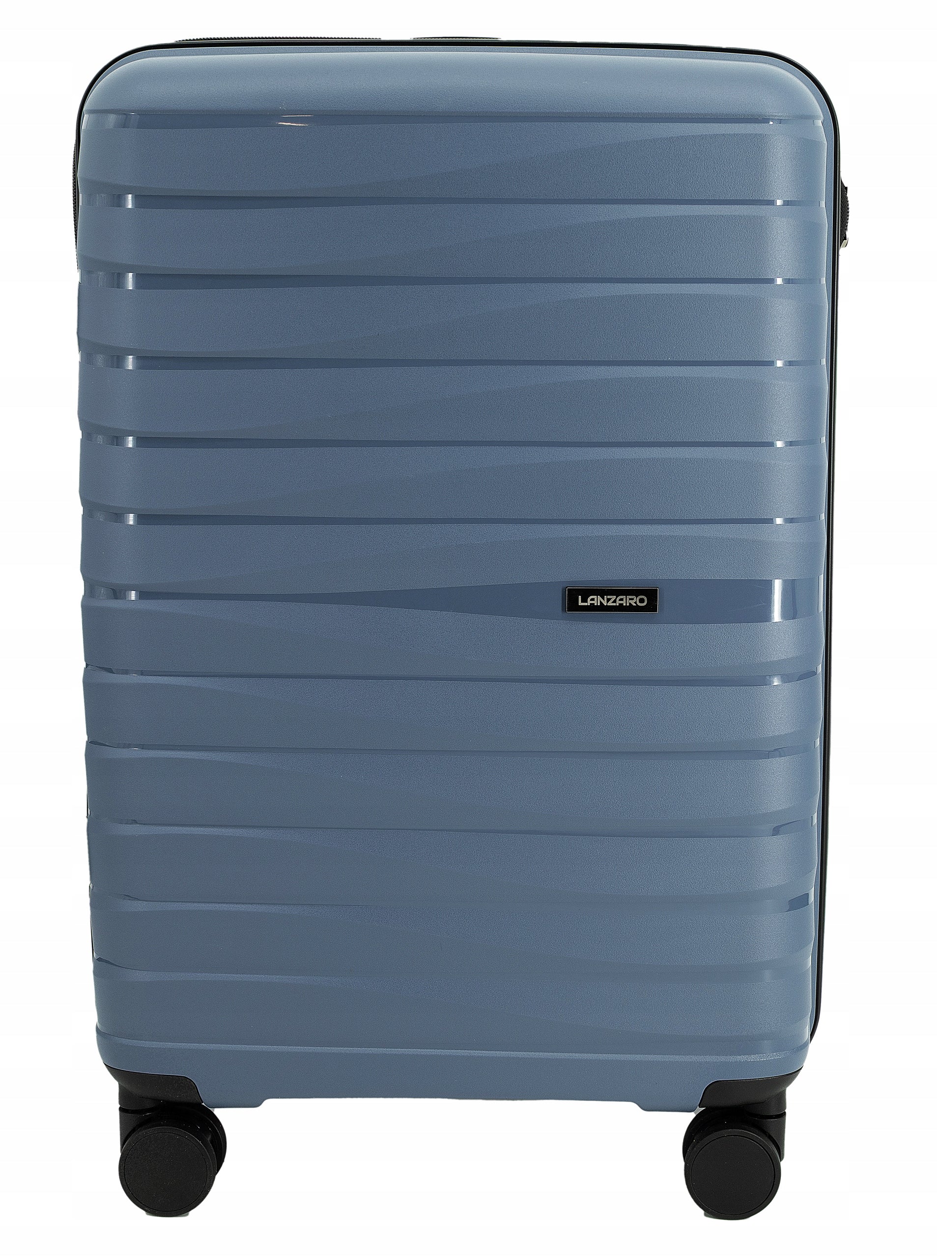 SUITCASE LARGE PP TRAVEL ON WHEELS LIGHT POLYPROPYLENE LUGGAGE TSA 91L NAVY BLUE Packaging status original