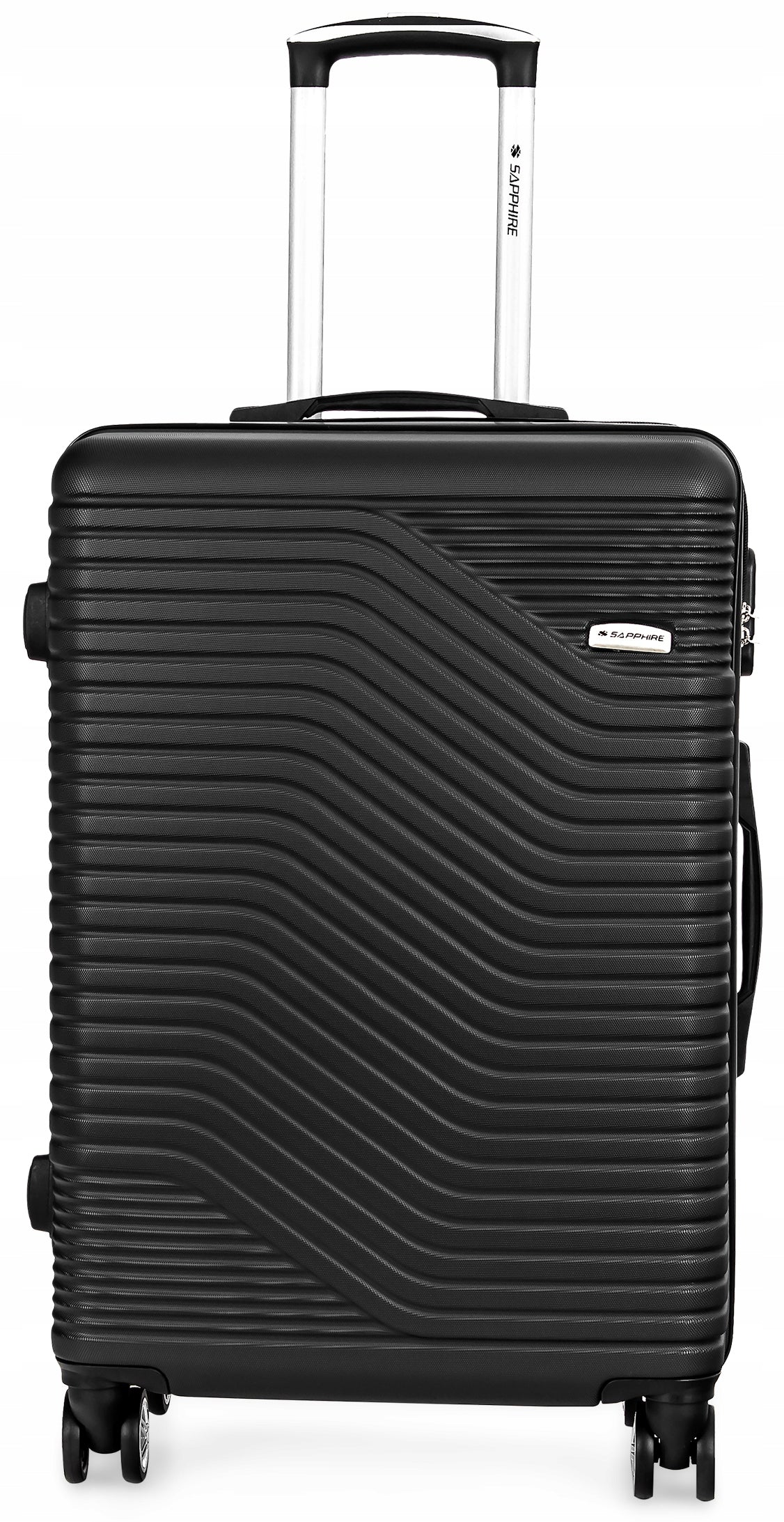 SUITCASE LARGE TRAVEL ON WHEELS LUGGAGE with ABS strong CIPHER XXL Sapphire DUO Depth (shorter edge) 28 cm