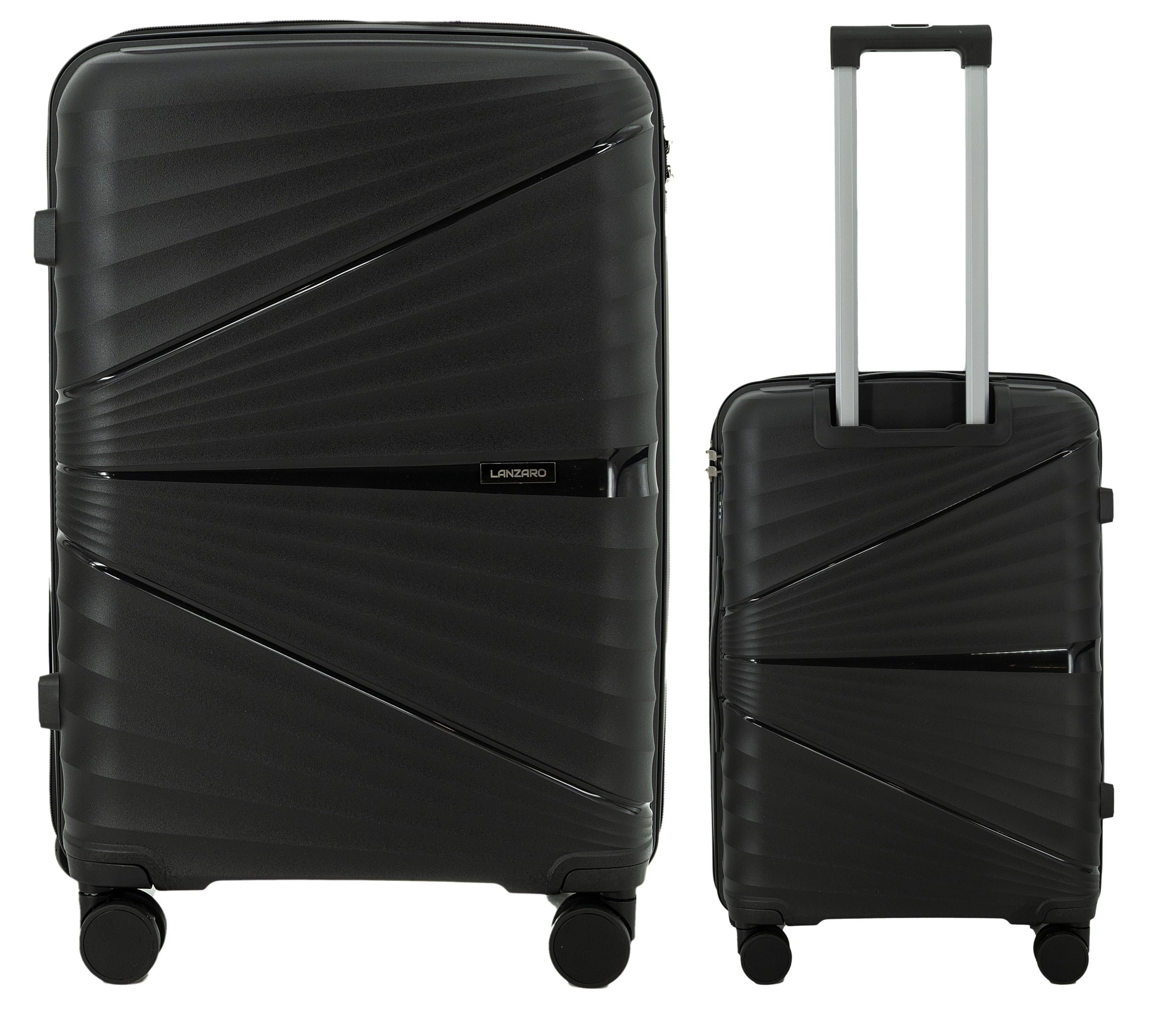 SUITCASE LARGE XL INDESTRUCTIBLE LUGGAGE POLYPROPYLENE TSA ROSE GOLD 89L Brand LANZARO