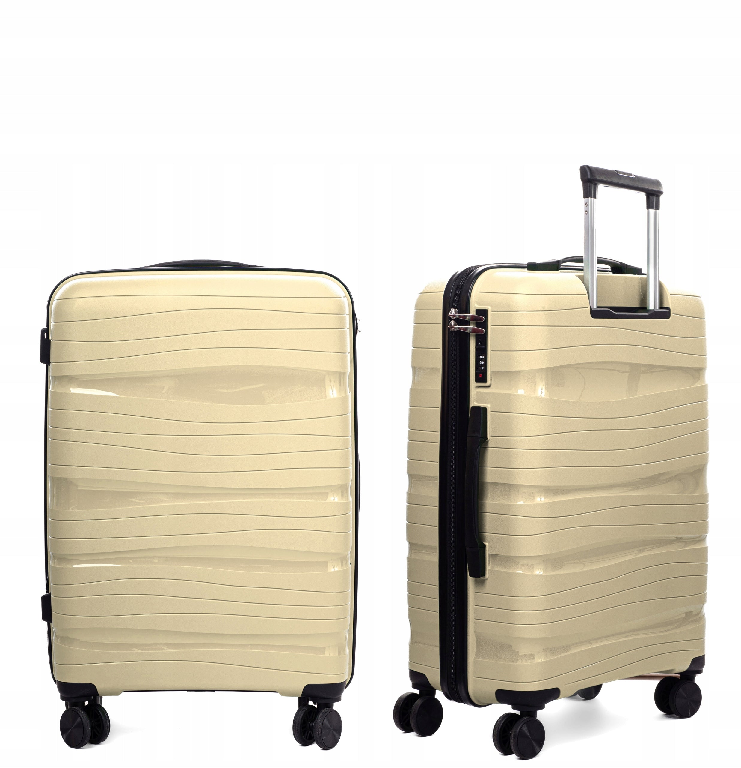 SUITCASE LARGE XXL INDESTRUCTIBLE RGL DOUBLE WHEELS POLYPROPYLENE LUGGAGE Height 76 cm