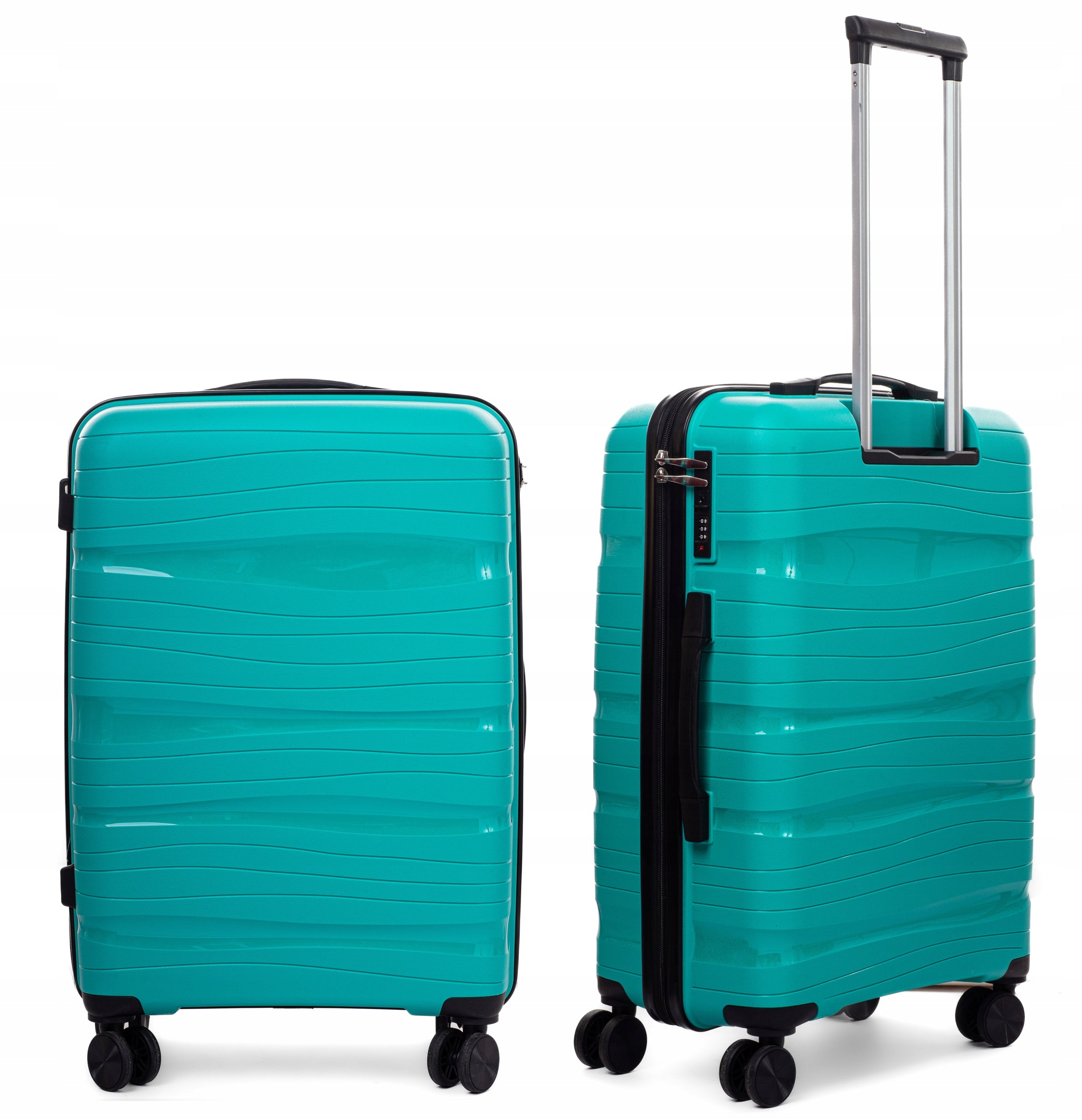 SUITCASE LARGE XXL INDESTRUCTIBLE RGL DOUBLE WHEELS POLYPROPYLENE LUGGAGE Width (longer edge) 53 cm