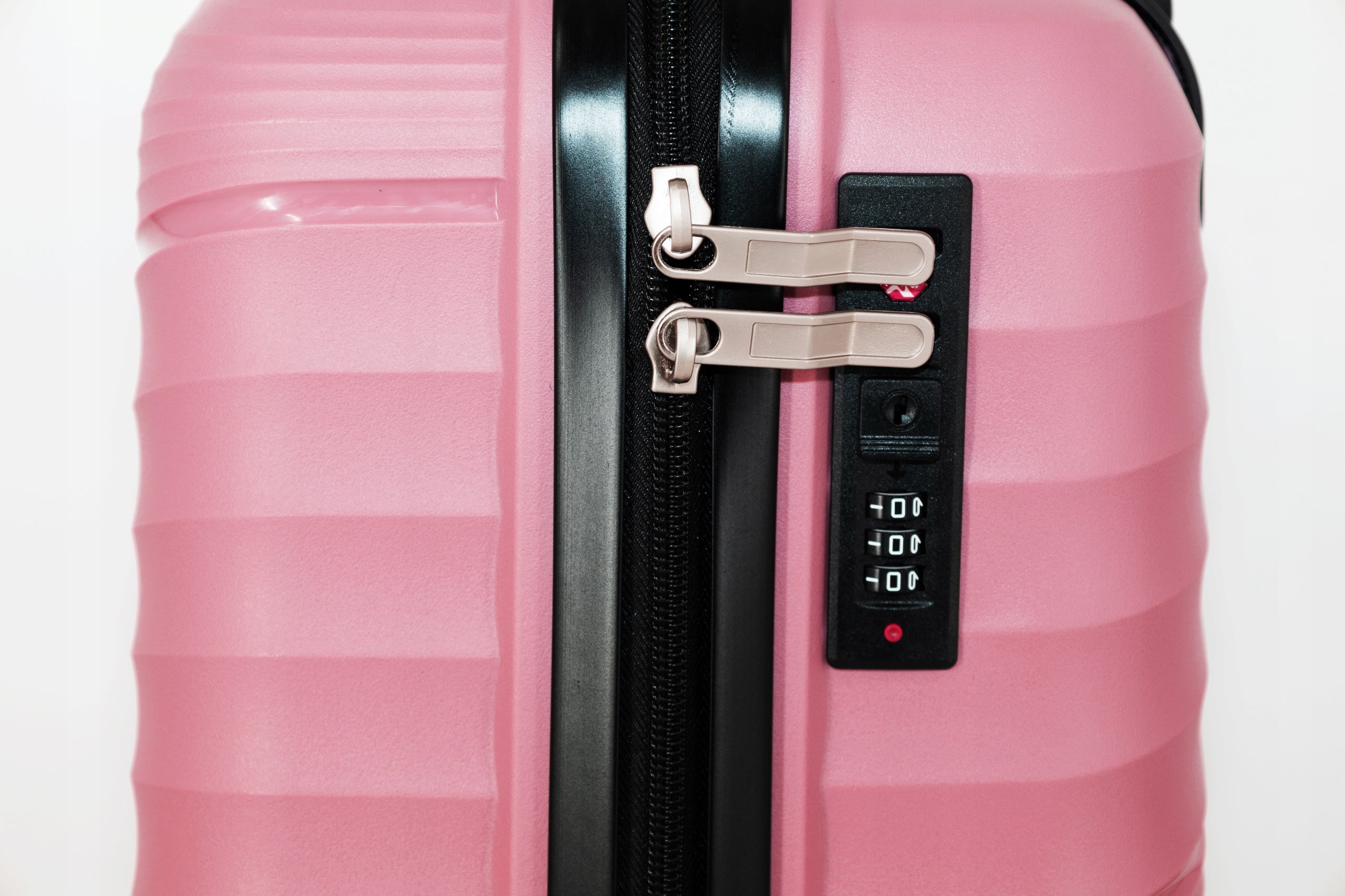 SUITCASE MEDIUM INDESTRUCTIBLE LIGHTWEIGHT POLYPROPYLENE TSA LANZARO ROSE GOLD Height 65 cm