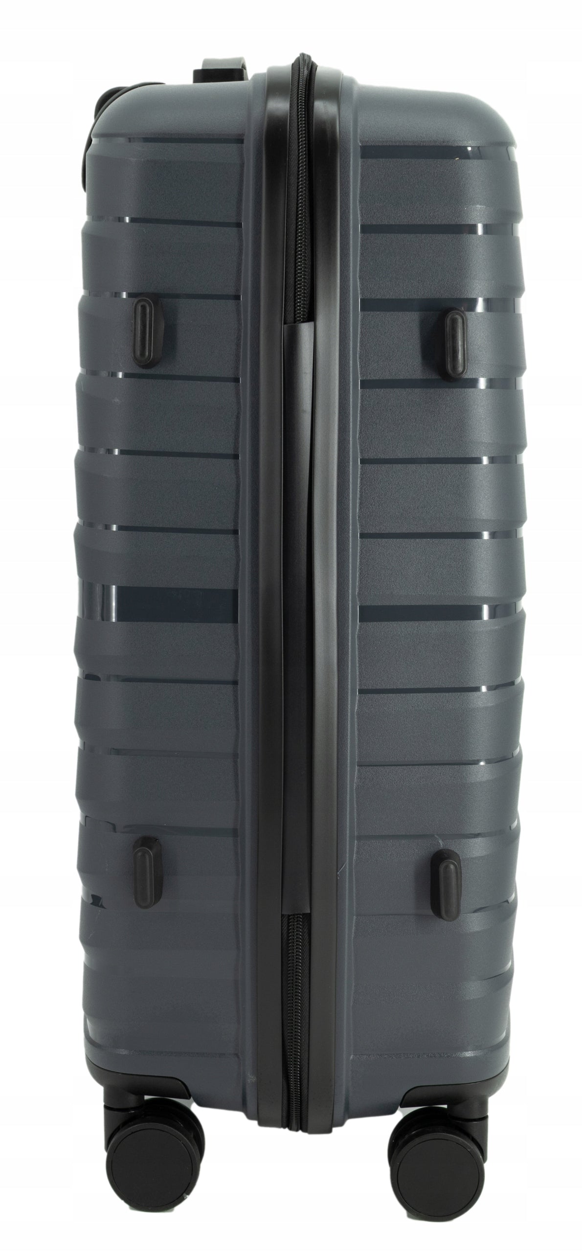 SUITCASE MEDIUM INDESTRUCTIBLE POLYPROPYLENE LIGHT LUGGAGE TSA LANZARO GRAPHITE Depth (shorter edge) 26 cm