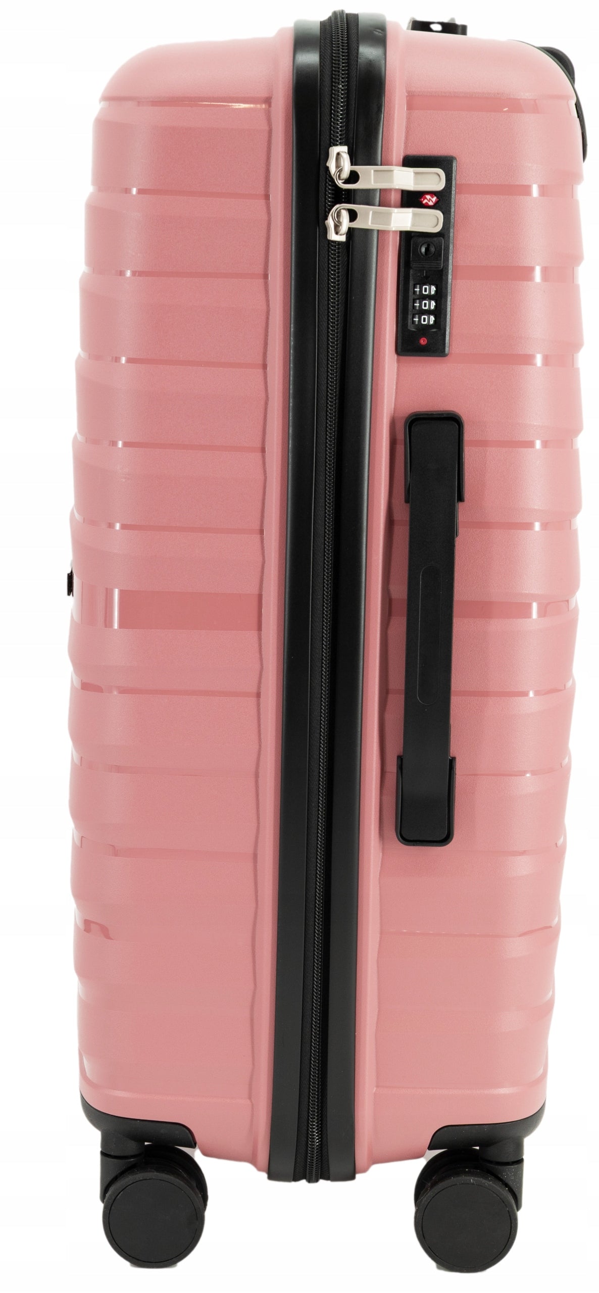 SUITCASE MEDIUM PP POLYPROPYLENE TSA 4 WHEELS 360° LUGGAGE LANZARO ROSE GOLD Brand LANZARO