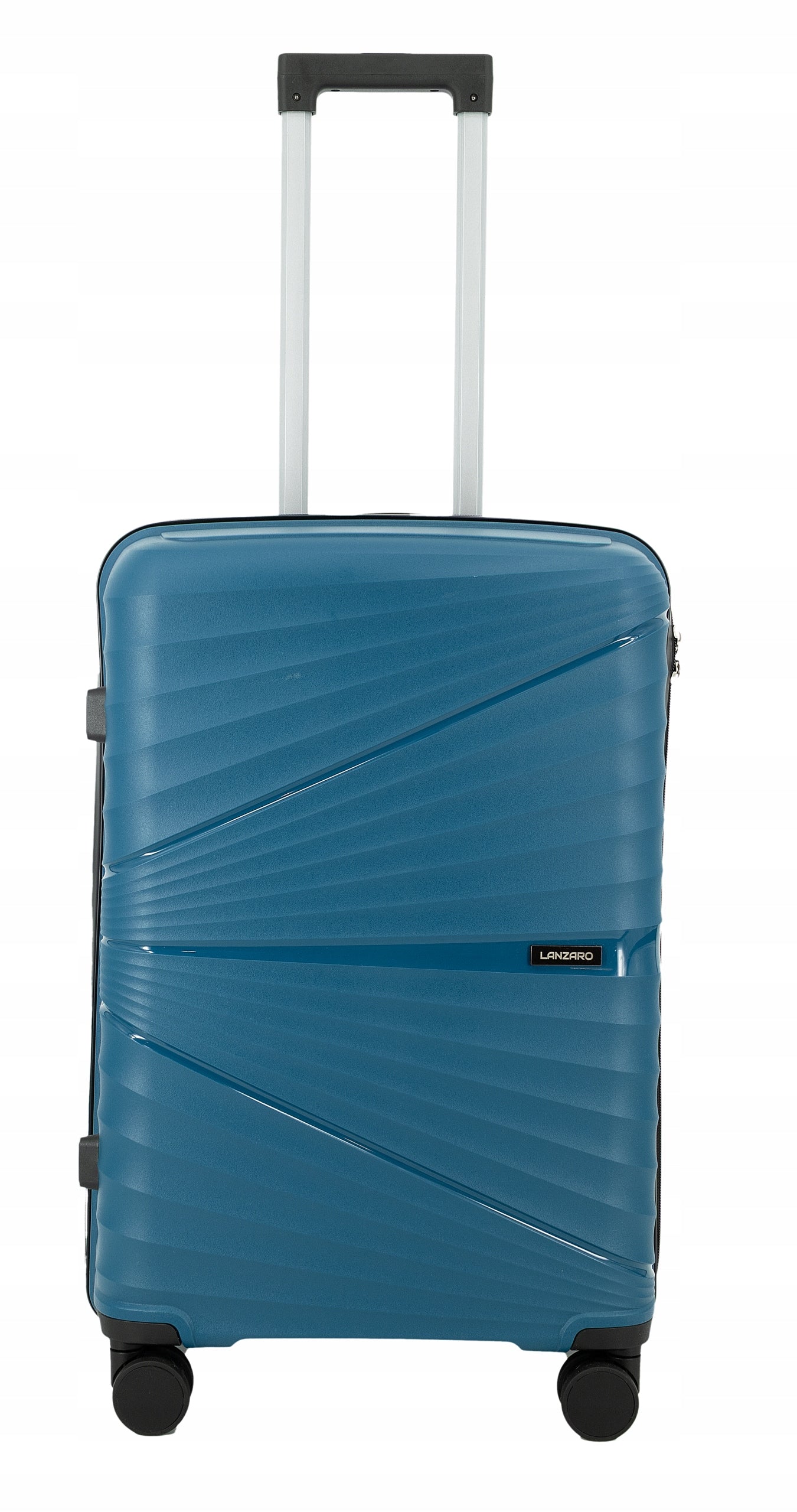 SUITCASE MEDIUM TRAVEL WHEELS LIGHT LUGGAGE POLYPROPYLENE TSA LANZARO TURQUOISE Packaging status original