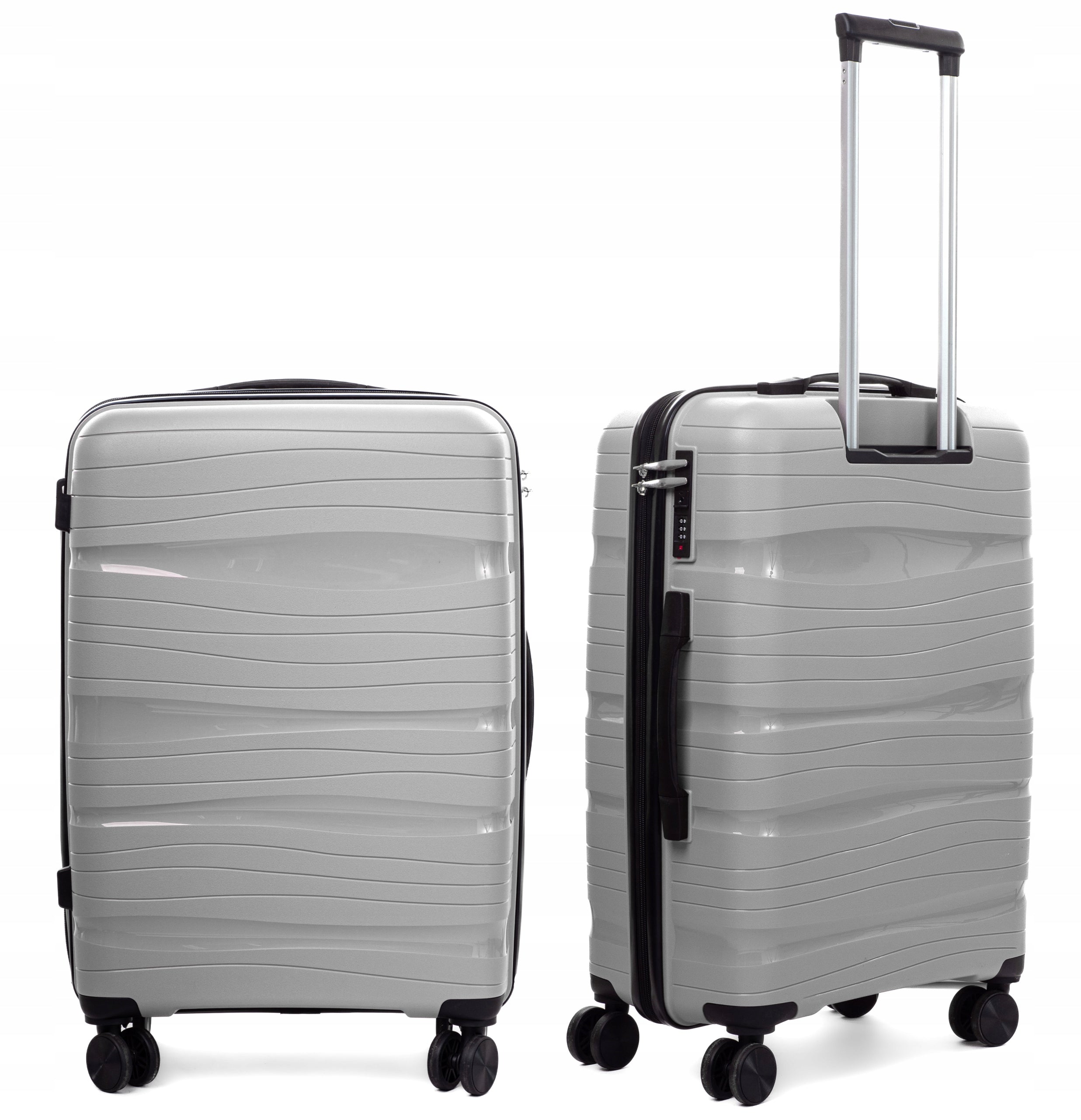 SUITCASE MEDIUM XL INDESTRUCTIBLE RGL DOUBLE WHEELS POLYPROPYLENE LUGGAGE Width (longer edge) 43 cm