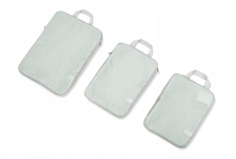 SUITCASE ORGANIZER set of three compression travel covers Color gray