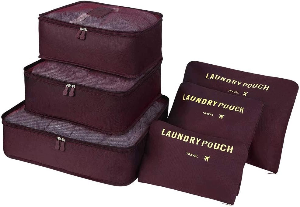 SUITCASE ORGANIZERS 8 PIECES TRAVEL CUBES COMPRESSION BAGS FOR SHOES