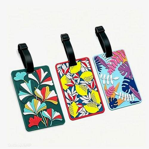 SUITCASE PENDANTS TROPICAL LEAVES SILICONE 3 PIECES TRAVEL Silicone