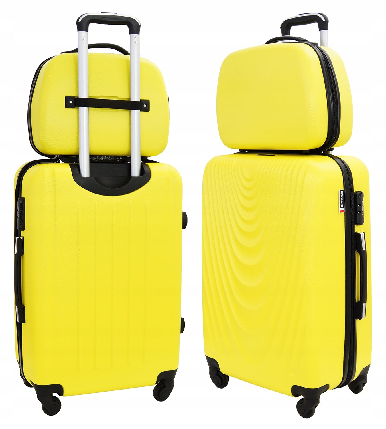 SUITCASE SET MEDIUM+BAG LUGGAGE AIRPLANE 1051