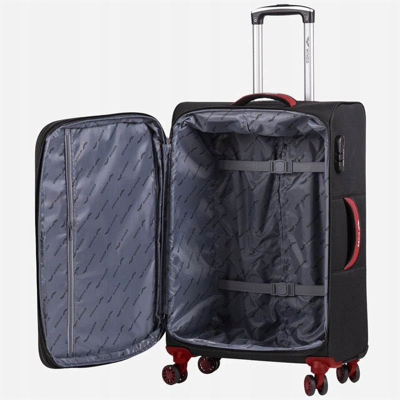 SUITCASE WINGS CABIN DIPPER SOFT EXPANDABLE 20" 42L BLACK Model DPR01