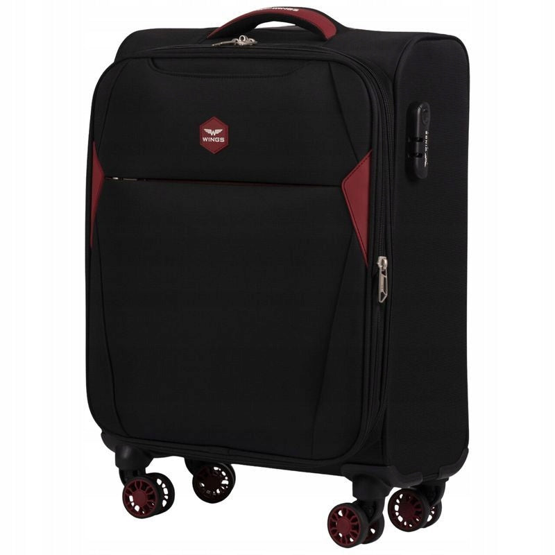 SUITCASE WINGS CABIN DIPPER SOFT EXPANDABLE 20" 42L BLACK