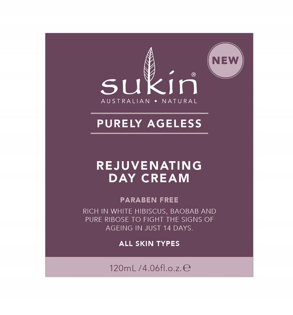 Stangrinamasis veido kremas Sukin Purely Ageless 120 ml