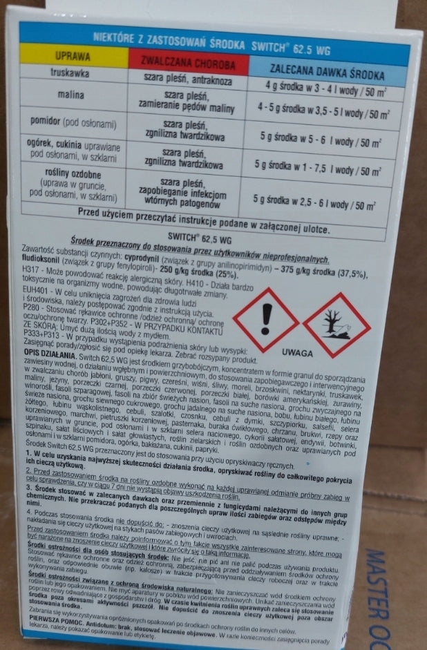 SUMIN SWITCH 62,5 WG mold rotting shoots 5 g Manufacturer code 5907102003708