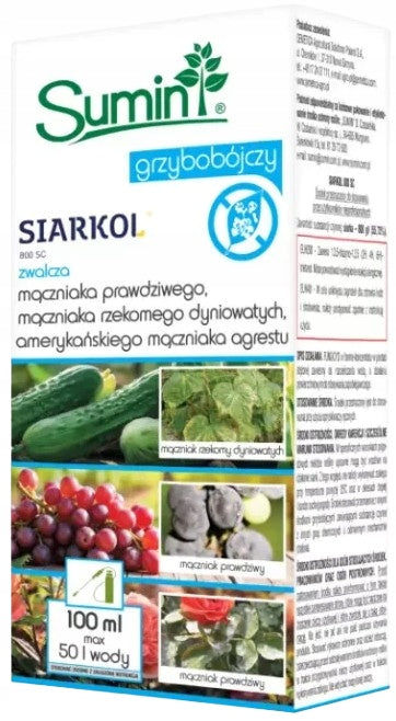 SUMIN Siarkol 800sc fungicide fights powdery mildew vegetables 100 ml
