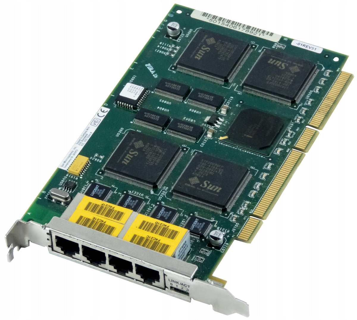 SUN 501-5406-01 270-5406-02 QUAD 10/100 Mbps PCI-X RJ-45 Network Card Manufacturer SUN
