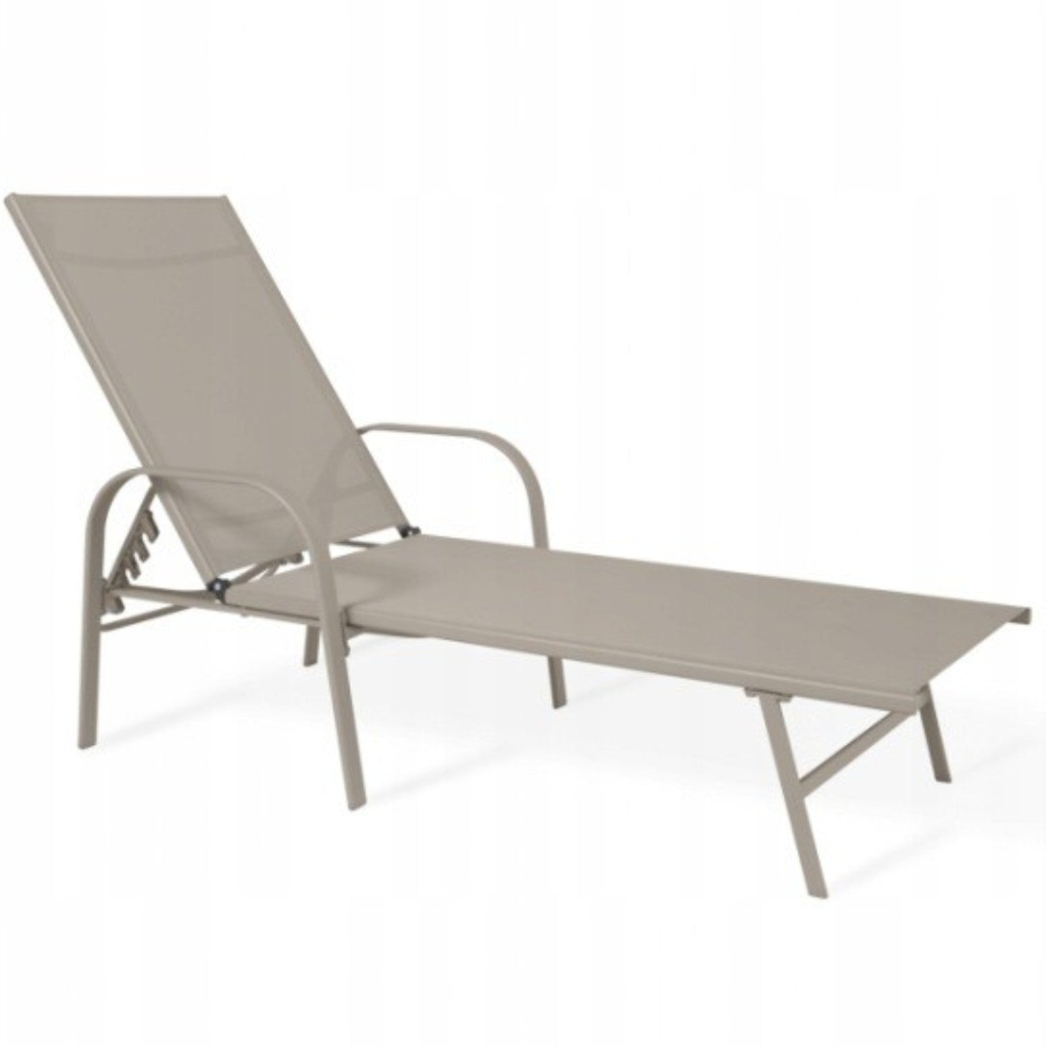 SUN LOUNGER BEACH CHAIR GARDEN FOLDING COUCH BED ADJUSTABLE BACKREST