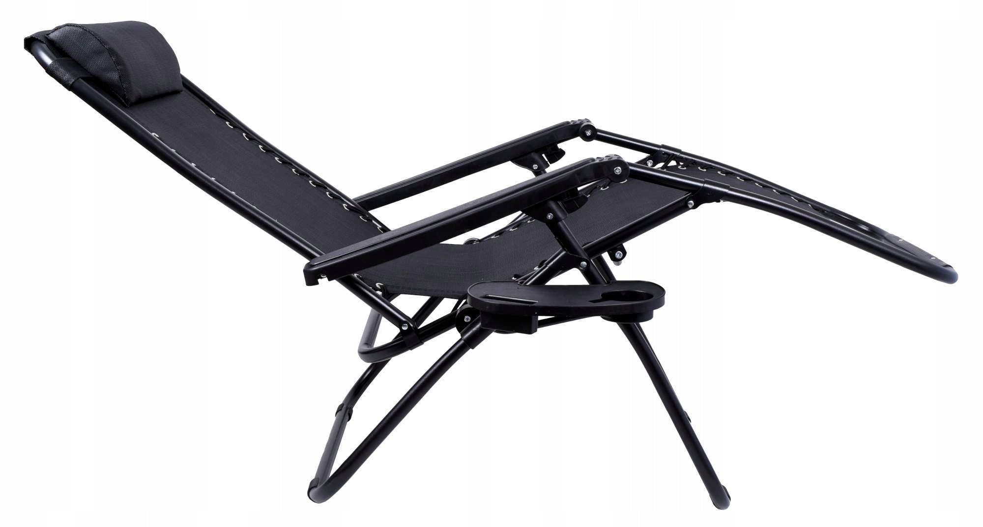 SUN LOUNGER FOLDING ZERO GRAVITY ORION GARDEN CHAIR BEACH CAMPING CHAIR Color black