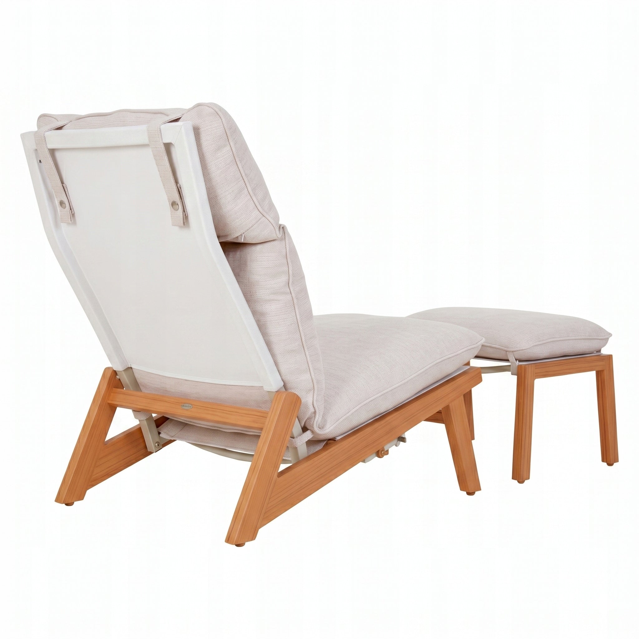 SUN LOUNGER GARDEN ARMCHAIR WITH FOOTREST COMFORTABLE ADJUSTMENT CUSHION TERRACE BALCONY Brand no brand