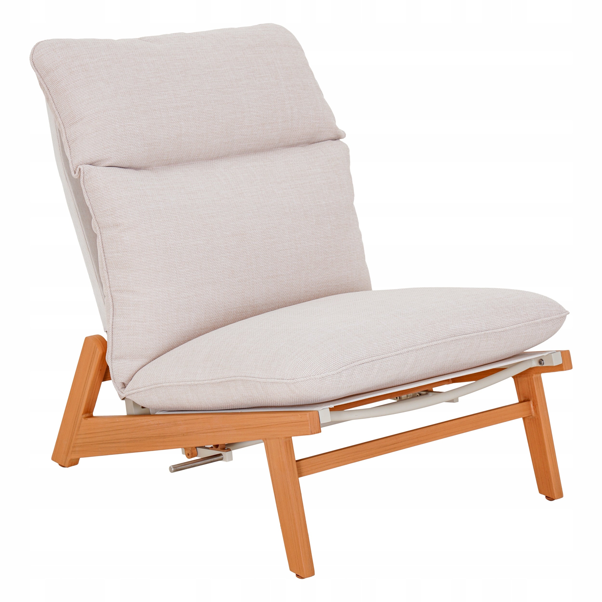 SUN LOUNGER GARDEN ARMCHAIR WITH FOOTREST COMFORTABLE ADJUSTMENT CUSHION TERRACE BALCONY Frame material aluminum