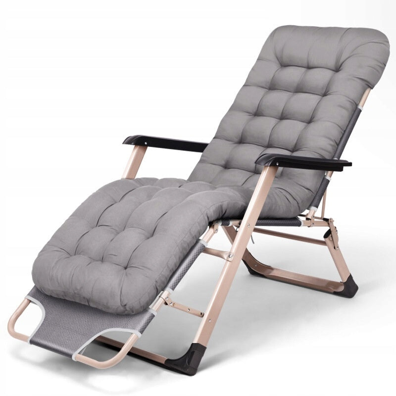 SUN LOUNGER GARDEN CHAIR HIKING BEACH CUSHION FOLDING COMFORTABLE STRONG