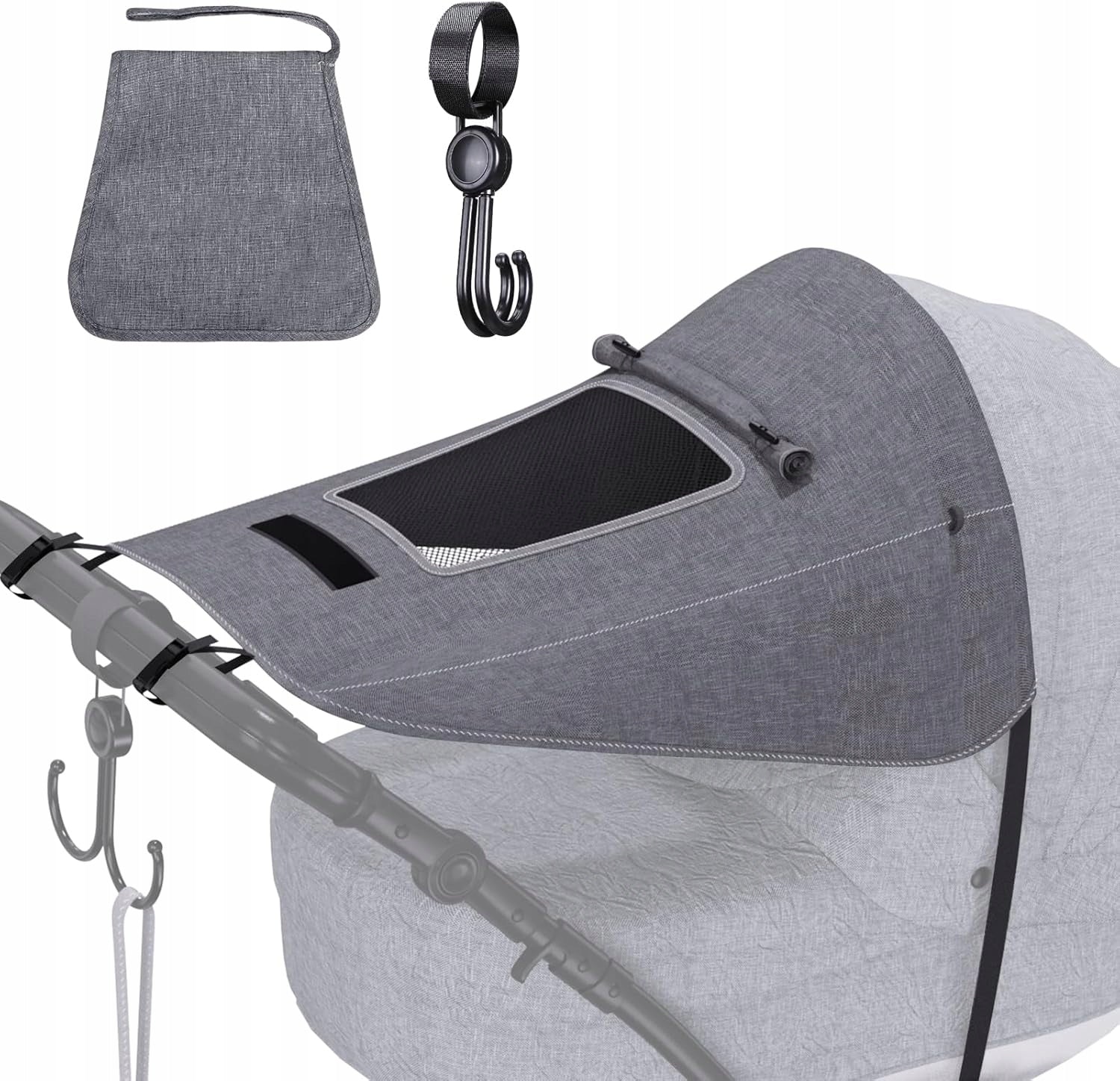 SUN SAIL FOR BABY STROLLER GREY SUN PROTECTION