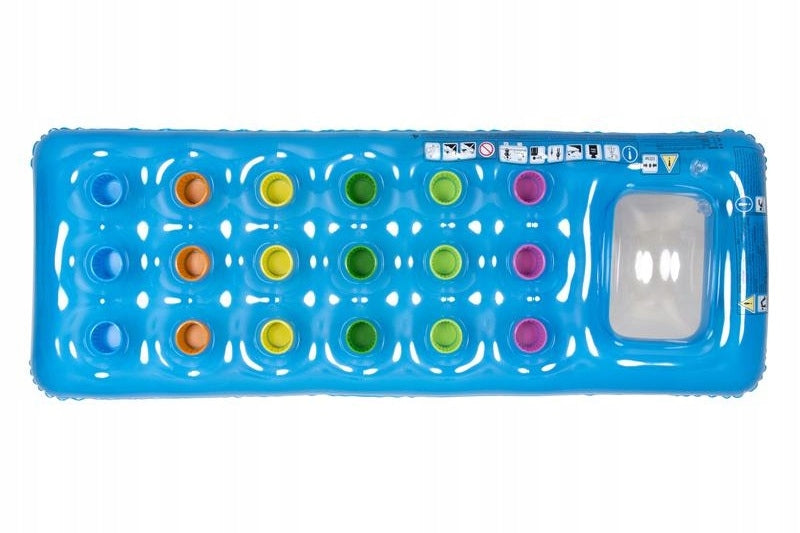 SUNCLUB INFLATABLE BEACH MATTRESS FOR SWIMMING COLORFUL 190X70 CM Brand Jilong