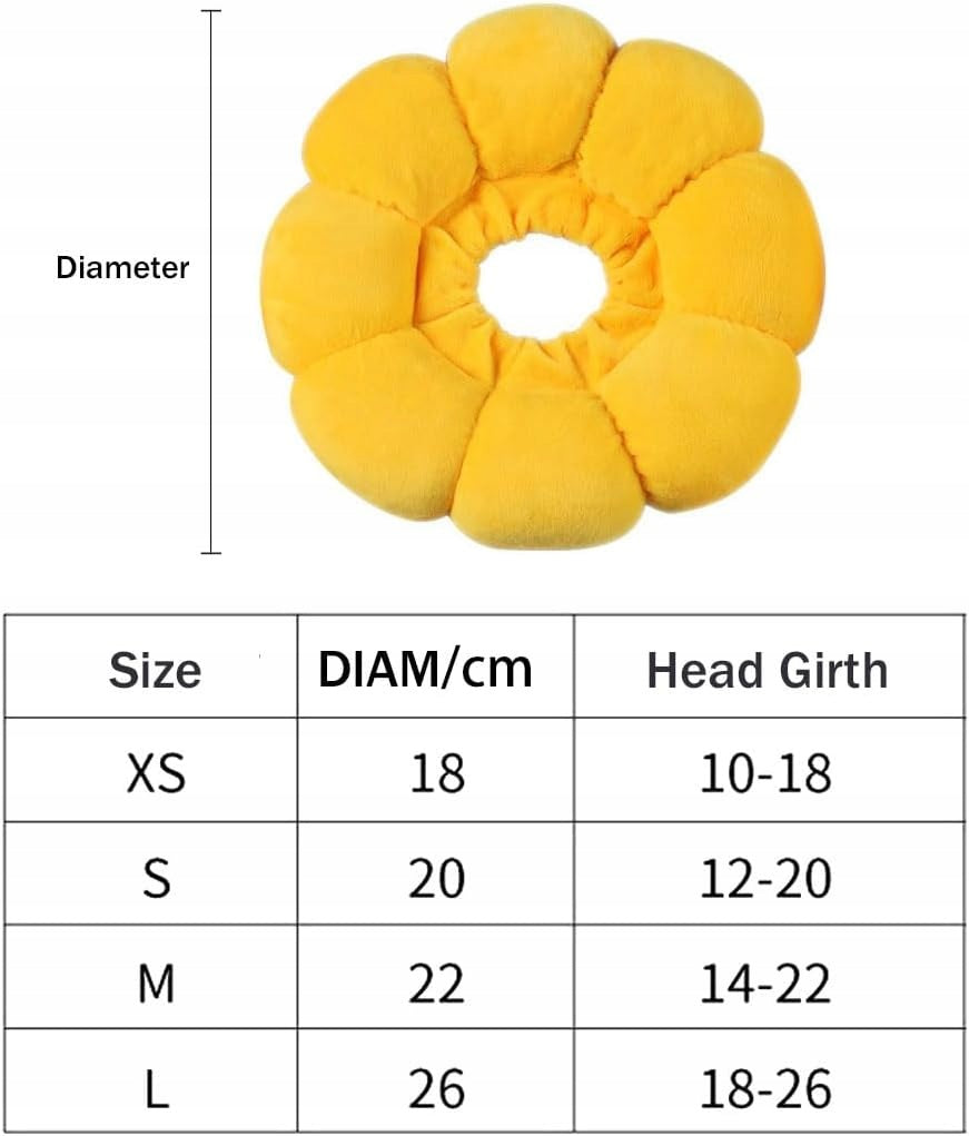 SUNFLOWER CAT PROTECTIVE COLLAR ADJUSTABLE SIZE L Brand no brand