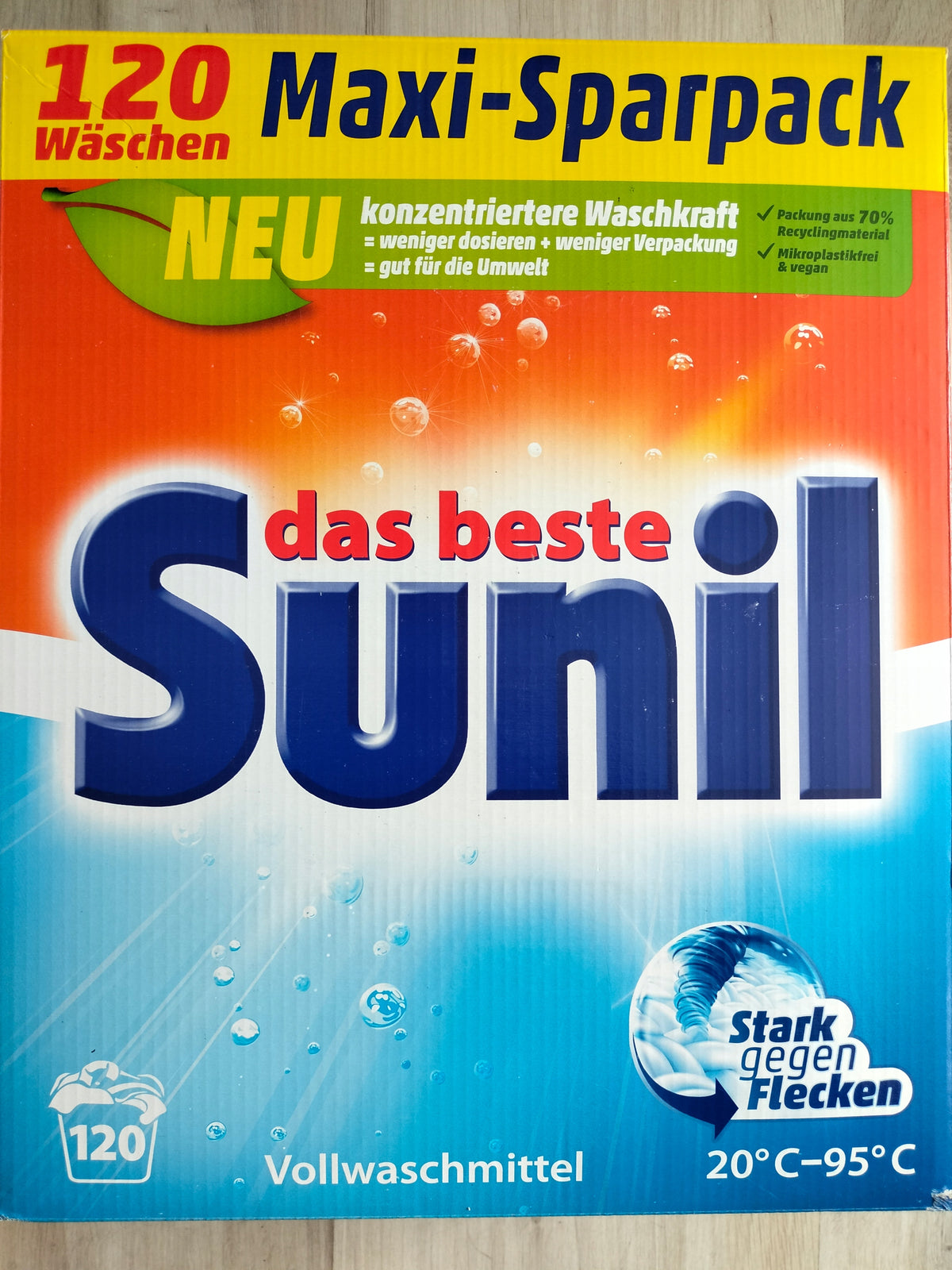 SUNIL UNIVERSAL VOLLWASCHMITTEL 120 WASHES 6KG - ORIGINAL GERMAN PRODUCT!