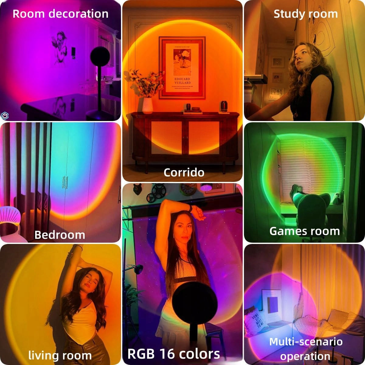 SUNSET LED PROJECTION LAMP 10W NIGHT LIGHT SUN LIGHTING Packaging status original